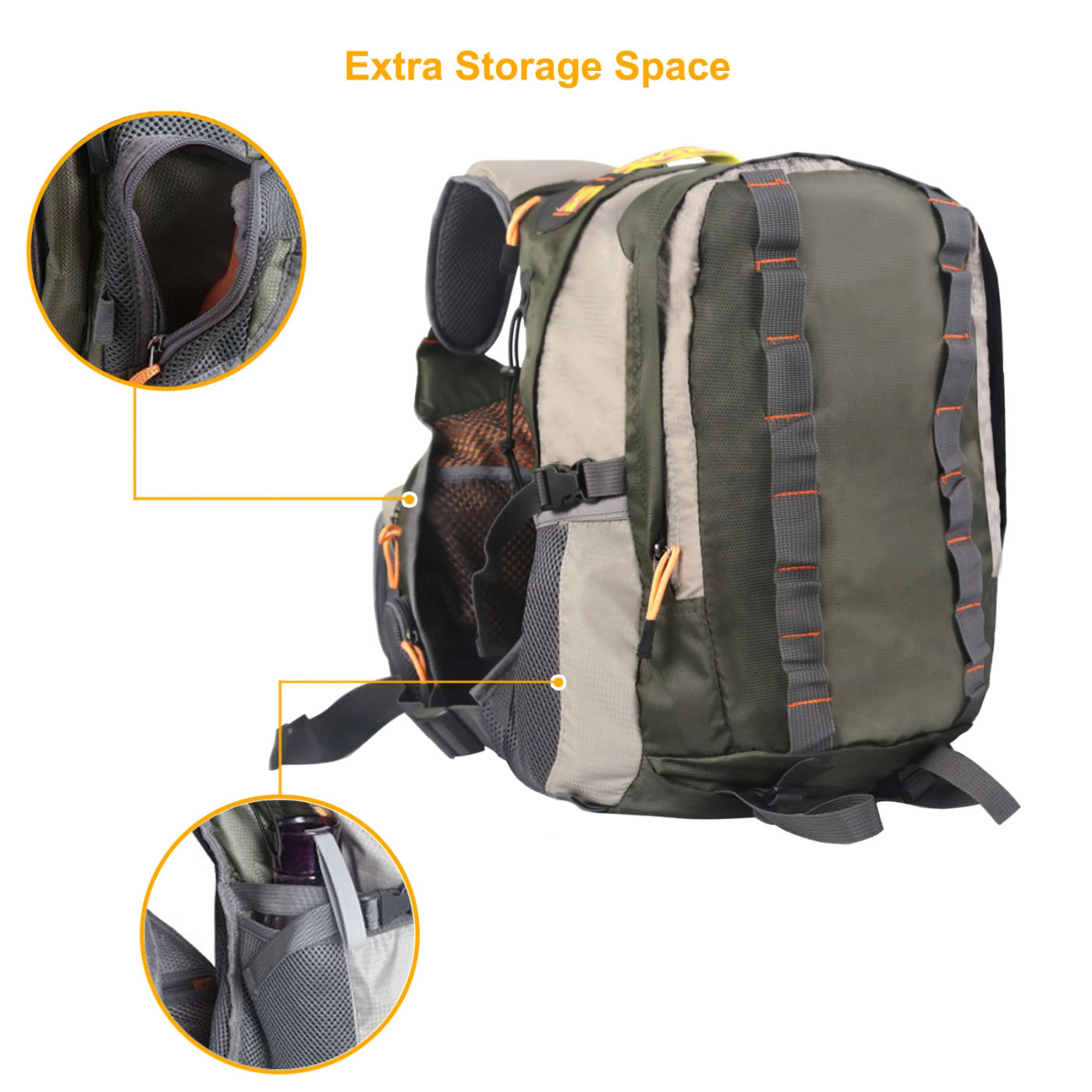 Description Picture 6 of itemMaxcatch Fly Fishing Vest With Multifunction Pockets Size Adjustable Fishing Backpack