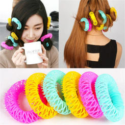8pcs Plastic Hair Styling Roller Hair Donut Curling Iron Practical Hairdressing DIY Curl Tool Make Up Accessories Headwear