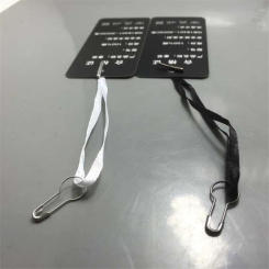 500pcs/BAG 10CM Polyester Thread Ribbon Line Loop Lock For Clothing Cotton Tag Label Hanger Metal Pin Buckle Garments Fastener