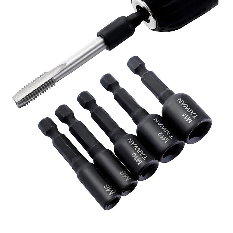 Description Picture 6 of item1pc M4-M14 Taps and Dies Adapter 1/4 Hex Shank to M4 M5 M6 M8 M10 M12 M14 Tap Sockets Connection For Power Tool