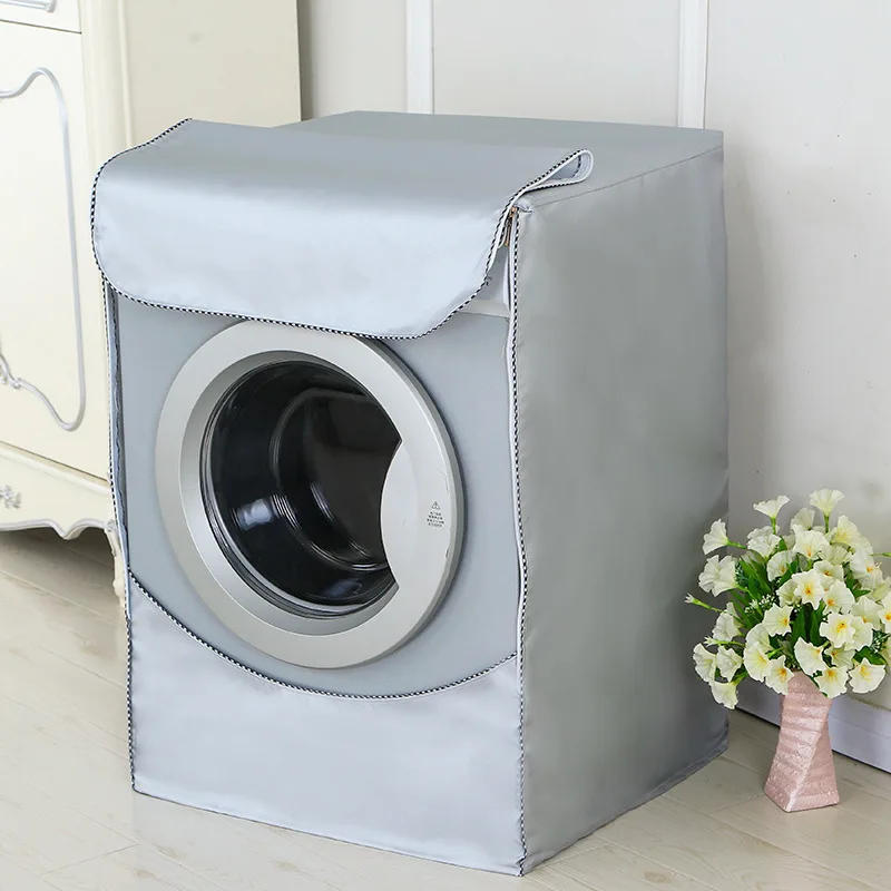 Description Picture 3 of item4 size washer-dryer cover Washing machine cover Polyester waterproof front load sunblock laundry silver coated dust cover