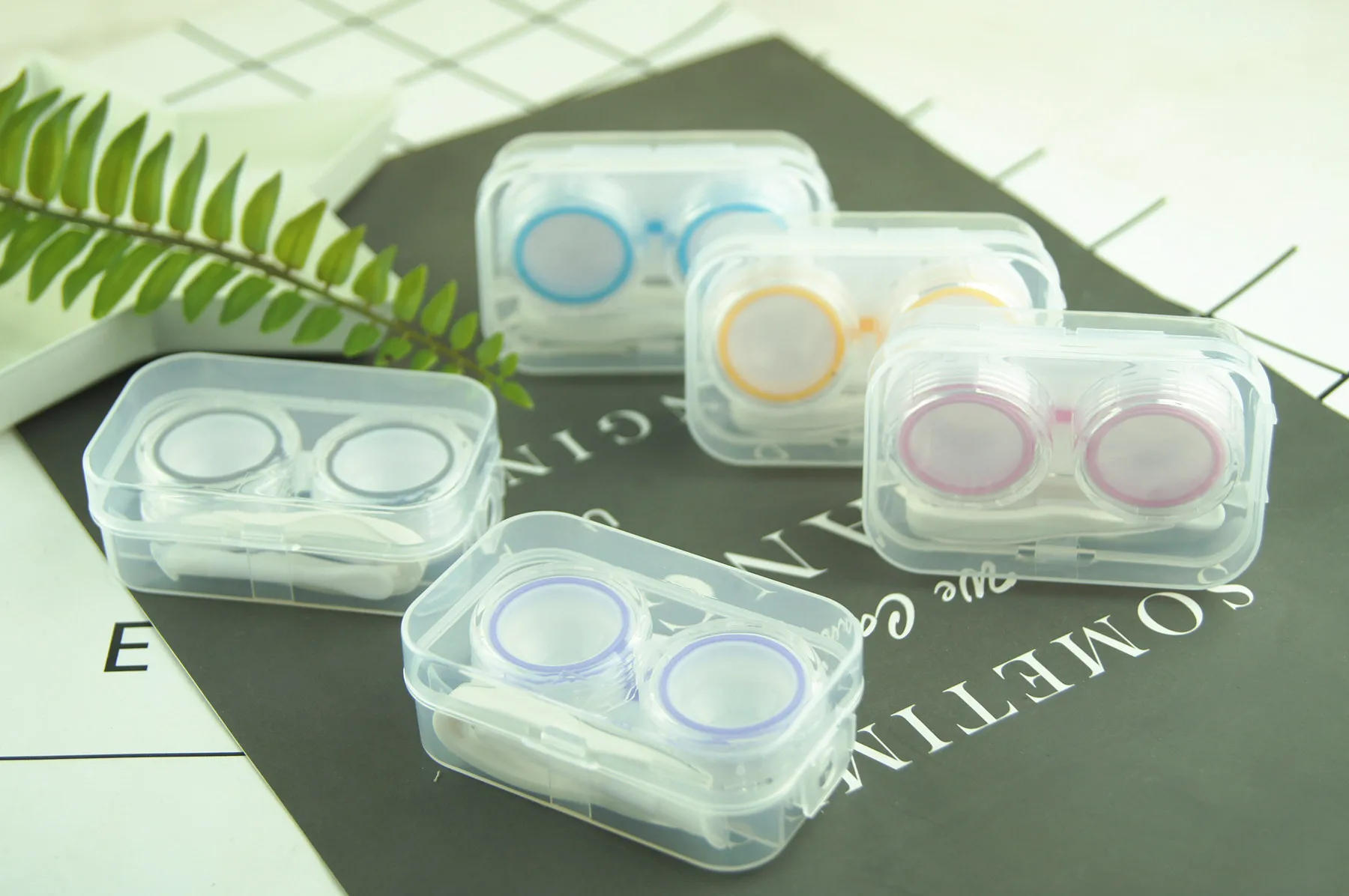 Description Picture 2 of itemRandom Candy Color Transparent Contact Lens Case Mix Colour Contact Lenses Casing
