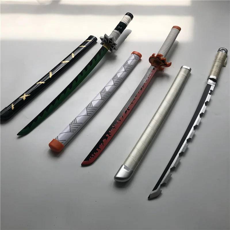 Description Picture 6 of item1:1 Anime Cosplay  Sword Weapon  Iguro Obanai Sword Ninja Knife wood Weapon Prop