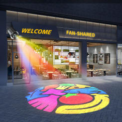 led outdoor advertising projectors gobo light custom image projectors Gobo Rotators for shopping mall, commercial store