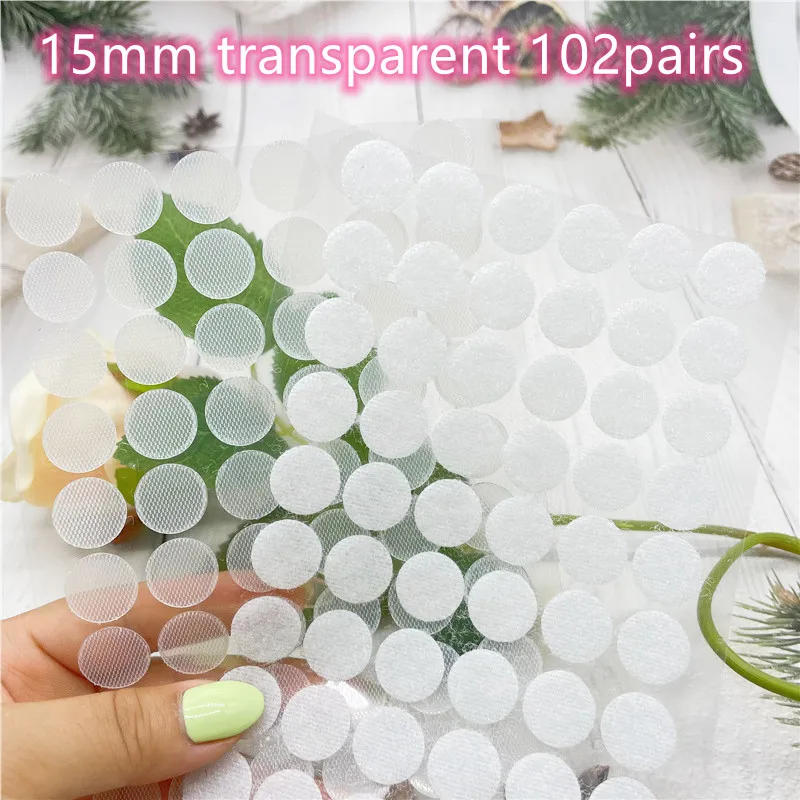 Description Picture 5 of itemTransparent Dots Hooks and Loops Strong Self Adhesive Fastener Tape Glue Sticker for Double Sided Sewing 10/15/20/25/30/20*45mm