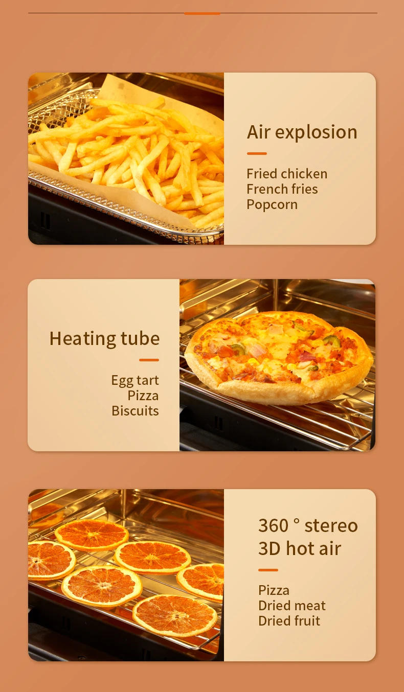 Description Picture 6 of itemHot Selling 15L Large Capacity Oil Free Electric Air Fryer Multifunction Digital Air Fryer Oven Without Oil Air Deep