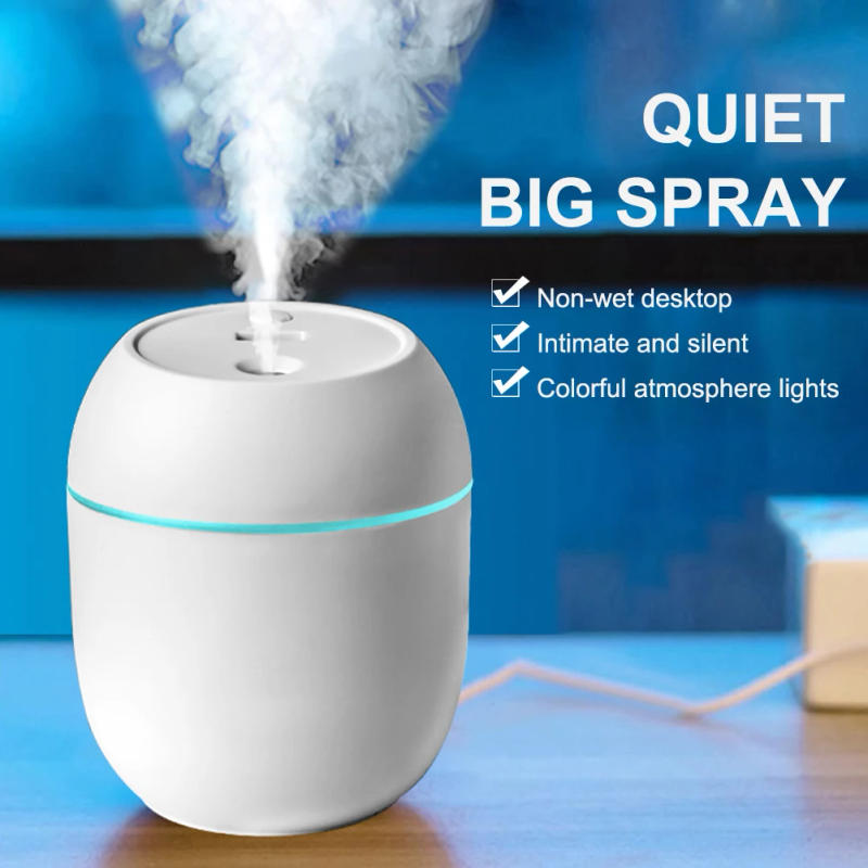 Description Picture 2 of itemUSB Portable Air Humidifier 250ML Essential Oil Diffuser 2 Modes Auto Off with LED Light for Home Car Mist Maker Face Steamer
