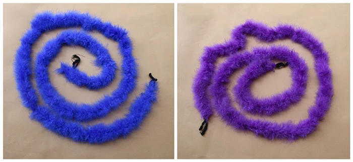 Description Picture 5 of itemTurkey Feather Boa Fluffy Plumas Rope Scarf Clothes Costumes Wedding Decoration Performance Dance Ostrich Plume Slim 2 Meters