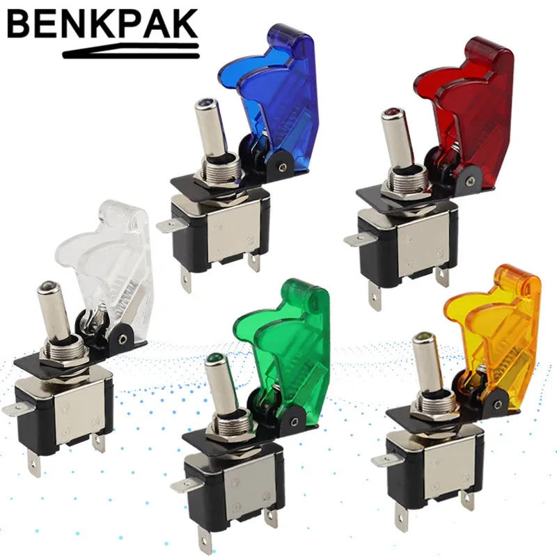 Description Picture 2 of itemLED Illuminated On/Off Toggle Switch with protection cap Car Boat auto 12V 20A 2Pin