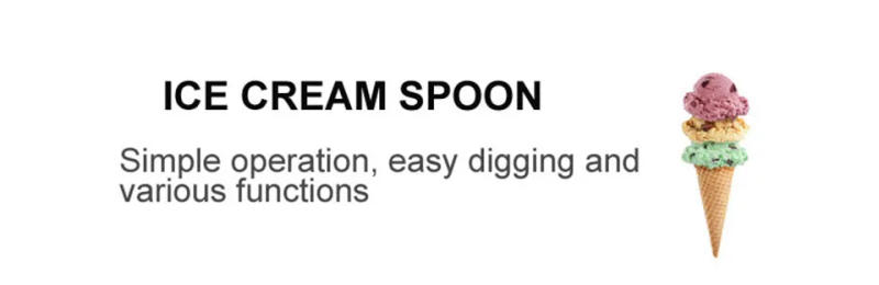 Description Picture 4 of itemNon-Stick Ice Cream Scoop Fruits Digger Ice Ball Maker Frozen Yogurt Cookie Watermelon Spoon Spoons with Hung Hole Kitchen Tool