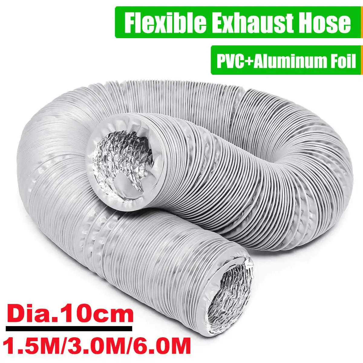 Description Picture 5 of item100mm Ventilation Duct Vent Hose 1.5/3/6 Meter Exhaust Pipe Flexible Air Conditioner Exhaust Pipe Vent Hose Duct Outlet