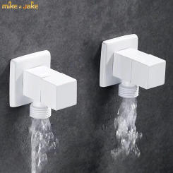 White all copper cold and hot thickened triangular valve water stop valve face basin vegetable basin ceramic basin toilet valve