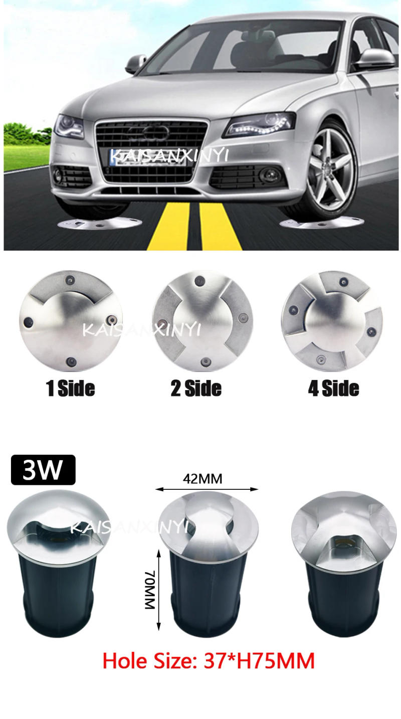 Description Picture 2 of itemIP67 Waterproof DC12V Recessed LEDs Deck Lights 220V Outdoor In-ground Lamp Landscape Light for Yard Garden Pathway Stairs Patio