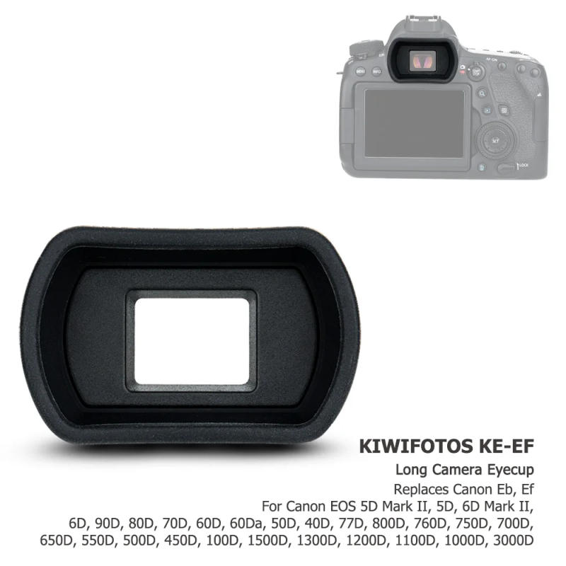 Description Picture 5 of itemSoft Long Viewfinder Eyecup Eyepiece for Canon EOS 90D 80D 70D 60D 77D 6D Mark II 5D Mark II 50D 40D 30D for Canon EB EF Eye cup