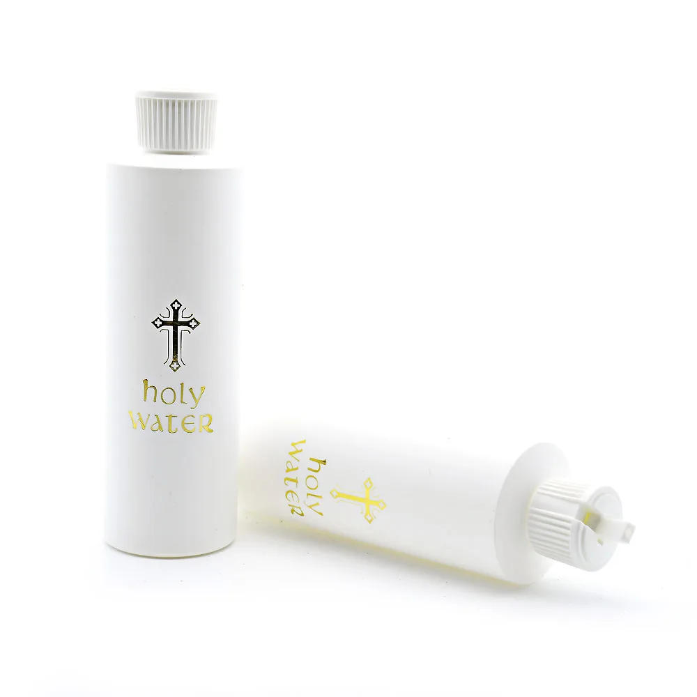 Description Picture 5 of item1PC 250Ml Refillable Holy Water Bottle Gold Cross Plastic Holy Water Container with Screw Lid Christian Easter Church Supplies