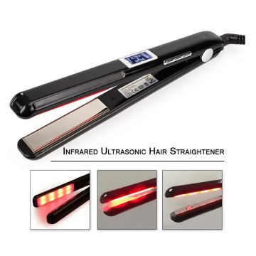 Hair Straightener With Infrared and Ultrasonic Keratin Hair Care Iron for Frizzy Dry Hair Keratin Recover Damaged Irons