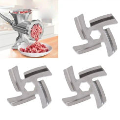 3pcs/set Type 5 Mincer Knife Stainless Steel Anti Rust 4 Hexagon Hole Grinder Parts Fits