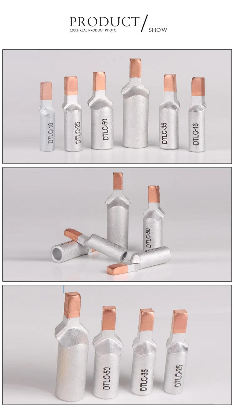 Description Picture 4 of itemDTL C45-10/16/25/35/50 mm2 Circuit Breaker Copper Aluminum Cable Terminal Bare Terminal Cable Lugs Wire Connector Joint Kit