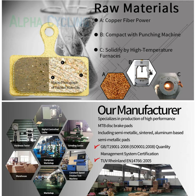 Description Picture 3 of itemBicycle Disc Brake Pads for Hope Tech Evo V4 Hydraulic Caliper, 4 Pairs, Gold Full Metal, Ultra Class