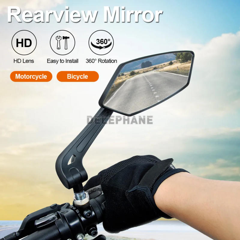 Description Picture 4 of itemBike Rear View Mirror Reflector Adjustable Rotatable Handlebar Mirror Clear Rearview Electric Scooter Cycling Bicycle Accessorie