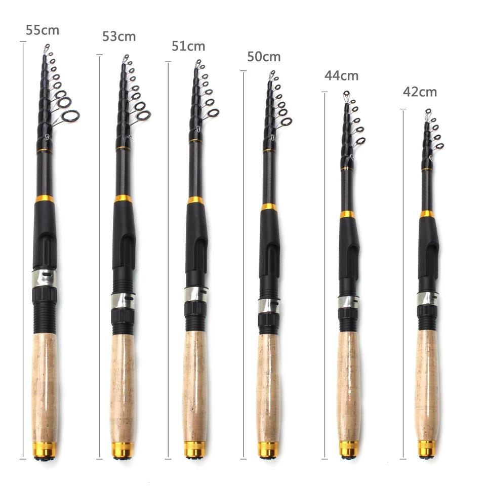 Description Picture 5 of item1.8m 2.1m 2.4m 2.7m 3.0m 3.6m Telescopic Fishing Rod Travel Spinning Fishing Rod Super short pocket Portable Sea Pole for Angler