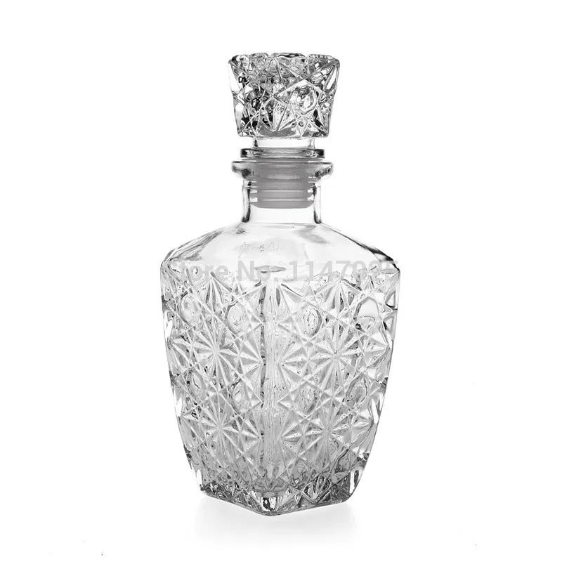 Description Picture 2 of item1PC Glass Whiskey Lot Liquor Clear Wine Drinks Decanter Crystal Vintage Bottle Carafe Gift 250ML 500ML 850ML  JR 1081