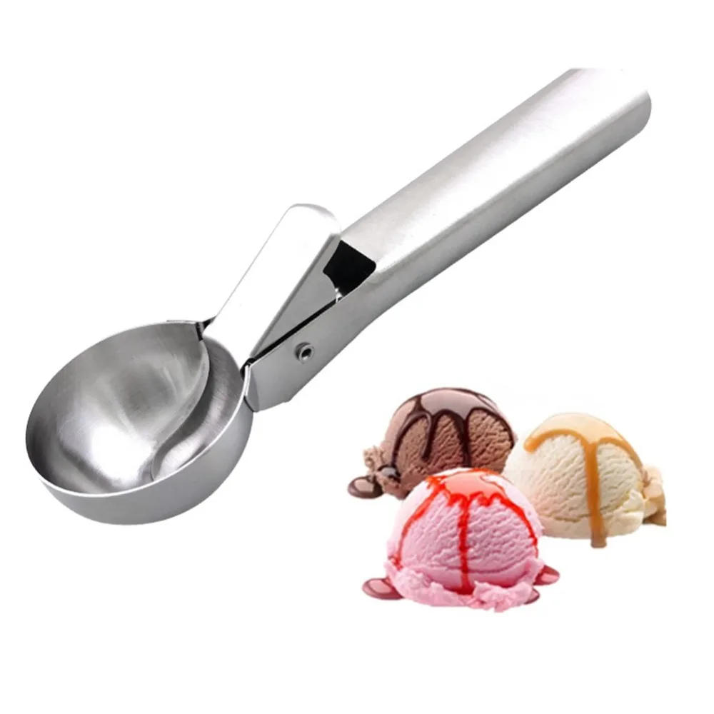 Description Picture 5 of itemIce Cream Spoon Scoops Stacked Stainless Steel Digger Fruit Non-Stick Spoon Kitchen Tools for Home Cake Gold Kitchen Utensils