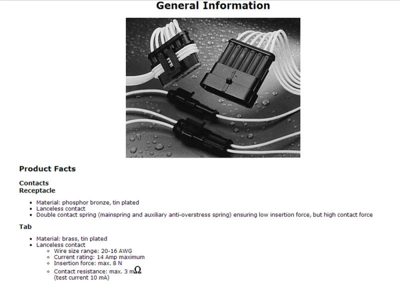 Description Picture 2 of item1 sets AMP 1P 2P 3P 4P 5P 6P Waterproof Electrical Auto Connector Male Female Plug with Wire Cable harness for Car Motorcycle