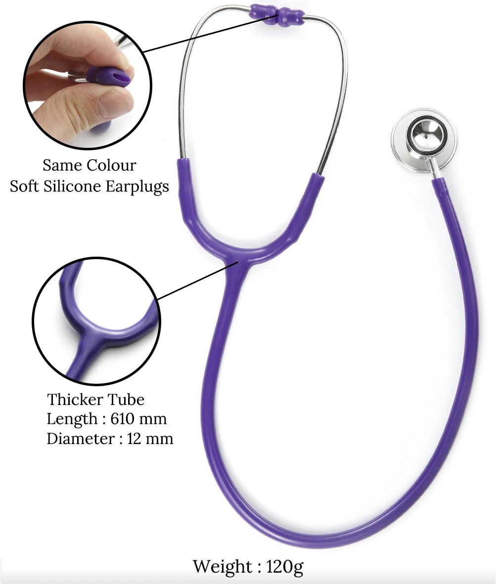 Description Picture 6 of itemDeluxe Professional Dual Head Stethoscope Medical Doctor Stethoscope Doctor Cardiology Stethoscope Vet Medical Device instrument
