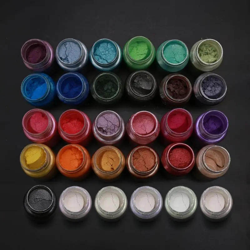 Description Picture 5 of item30-50 Colors Mica Pearl Powder Cosmetic Grade Resin Powdered Pigment Hand Soap Making Slime Resin Dye Candle Making 0.35oz