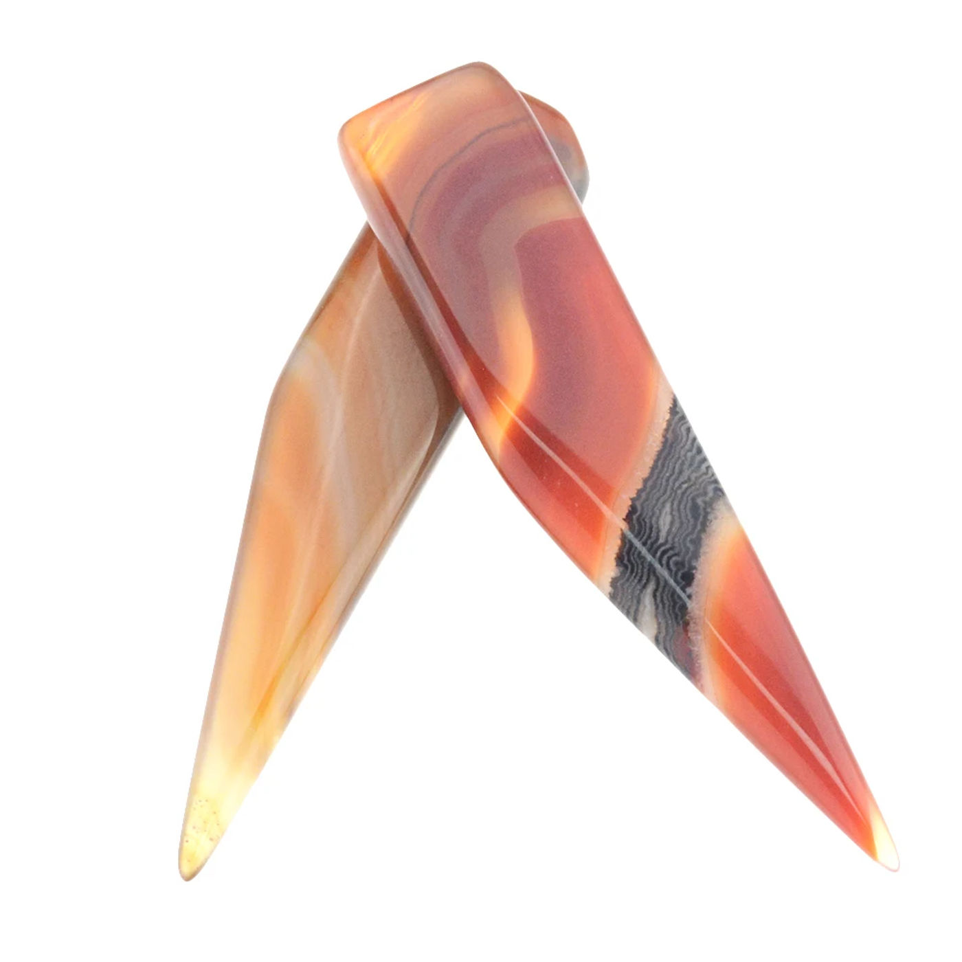 Description Picture 3 of item8cm Agate To Rub Leather Edge For Scoring Folding Creasing Paper Leathercrafts DIY Handmade Leather Tool Accessory