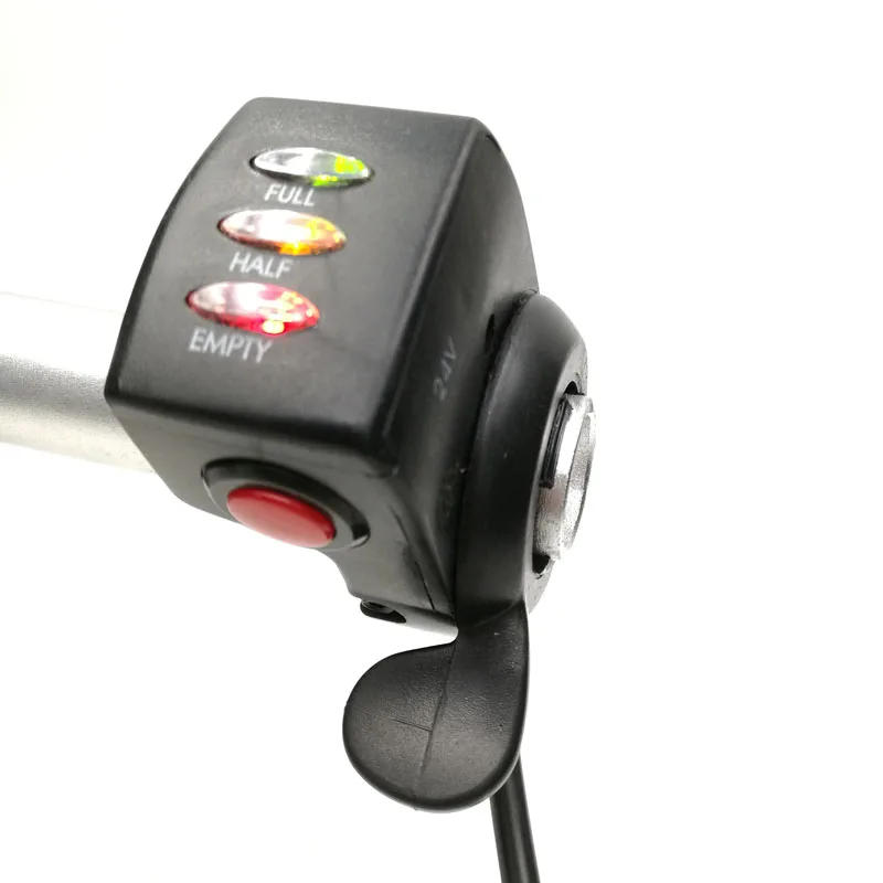 Description Picture 4 of item3 LED Lights Battery Indicator Electric Bike Throttle Plastic Material Model 15X-DX Finger Thumb Twist Electric Bicycle Throttle