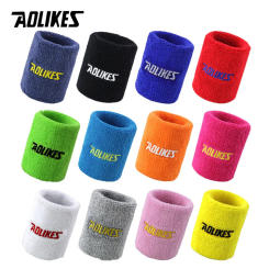 AOLIKES 1PCS Cotton Elastic Wristbands Gym Fitness Gear Support Power Weightlifting Wrist Wraps for Basketball Tennis Brace
