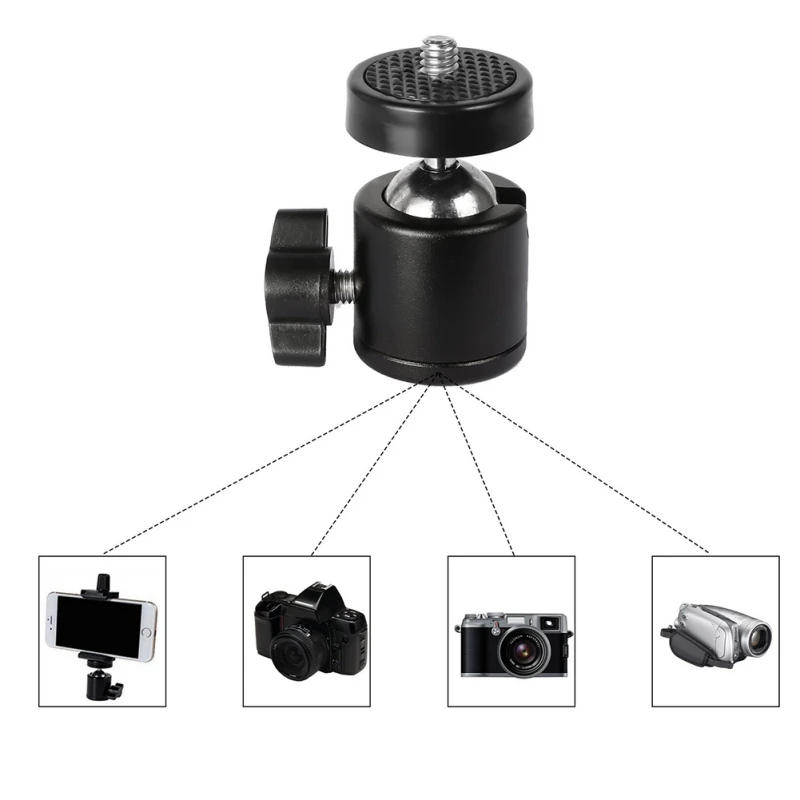 Description Picture 2 of itemUniversal Mini Tripod Ballhead Ball Head with 1/4" 3/8" M4 Screw Adapter For Digital Camera DSLR Live Stream Q29 II
