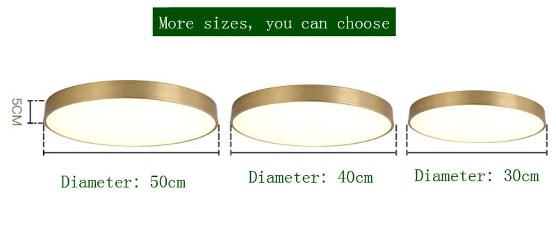 Description Picture 2 of itemUltra-thin LED ceiling lamp gold lamp surface installation living room bedroom remote home decoration lighting