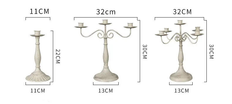 Description Picture 3 of itemCandle Holders Classic Metal Wedding Party Christmas Candlestick Decoration Candle Stand Light Holder for Home Decor