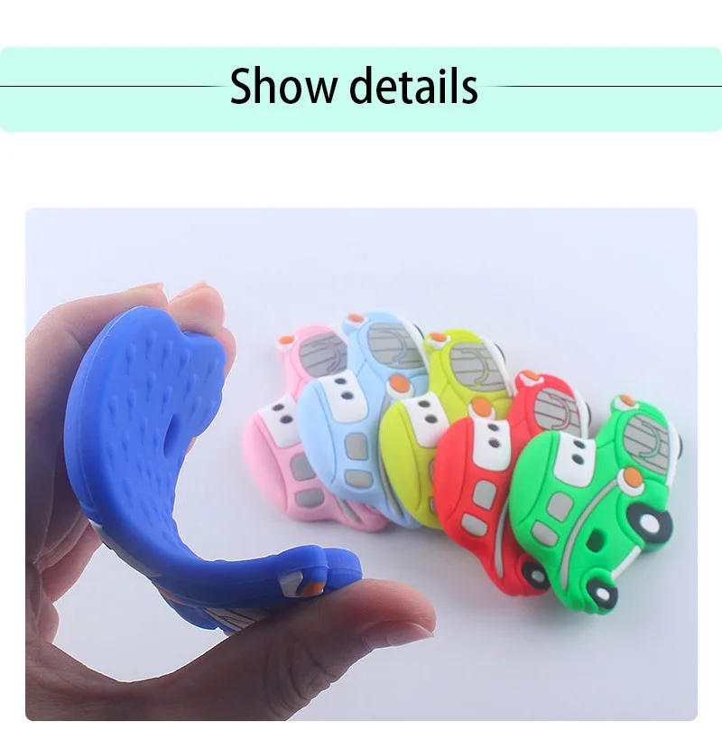 Description Picture 5 of itemBPA Free 1pc Car Shaped Silicone Baby Teether Rodent Baby Teething Toys Chewable Products Nursing Gift For Baby Boy