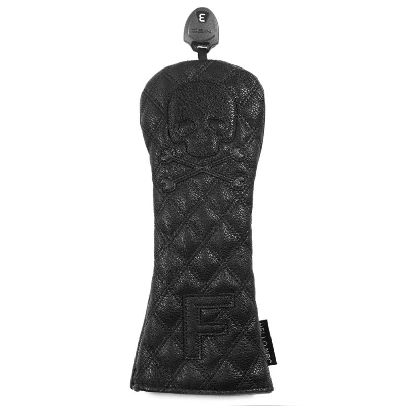 Description Picture 4 of itemBlack Leather Stiching Embroidered Sugar skeletons Golf Club Headcover  Putter Covers Blade