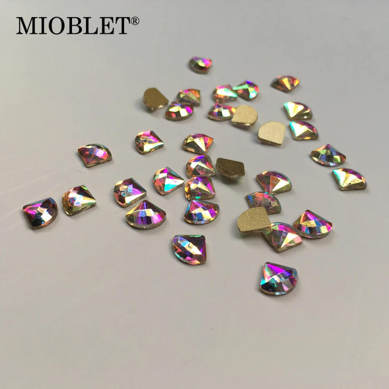 Description Picture 5 of item10pc Crystal AB 3D Nail Art Rhinestones Gems Flatback Stones DIY Decorations Manicure Diamond Jewelry Different Shapes For Nails