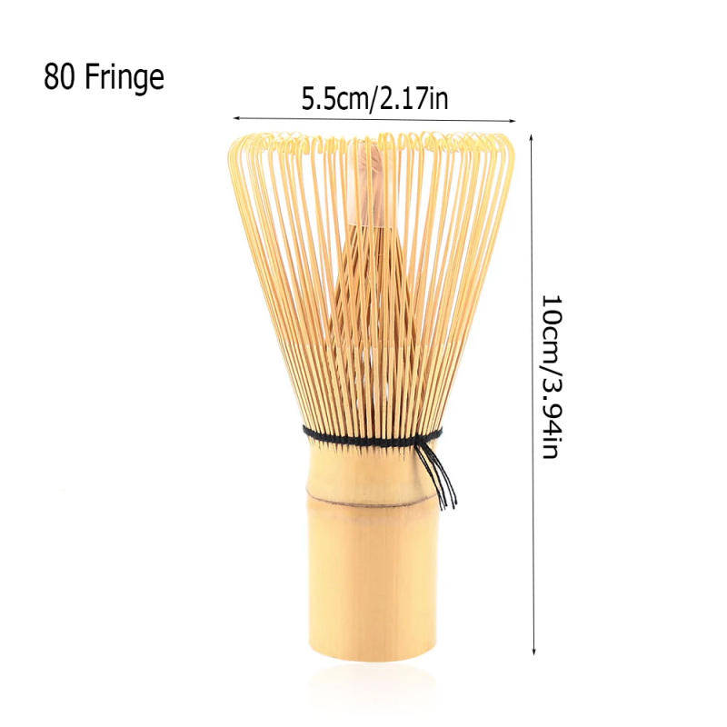 Description Picture 2 of item80/100 Fringe DIY Matcha Green Tea Powder Whisk Japanese Ceremony Bamboo Chasen Teaware Tea Brush Tea Tool Kitchen Accessories
