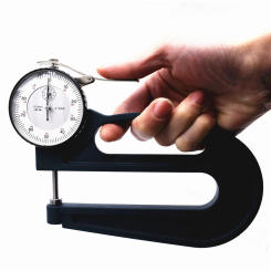 Dial Thickness Gauge 0-10x120mm 0.01mm Micrometer with Flat Head Metal Casing Width Measuring Instruments