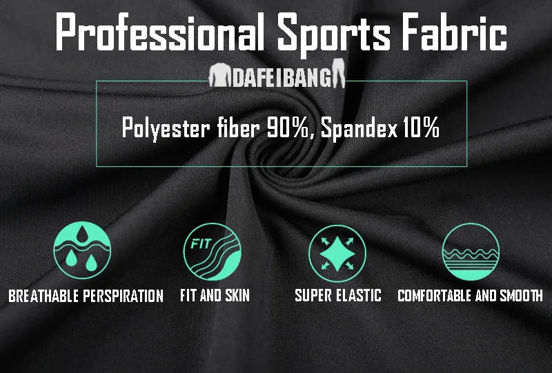 Description Picture 6 of itemGym Tight Training Clothing Workout Jogging Sports Set Fitness Men's Compression Thermal Underwear Top Trousers Sportswear