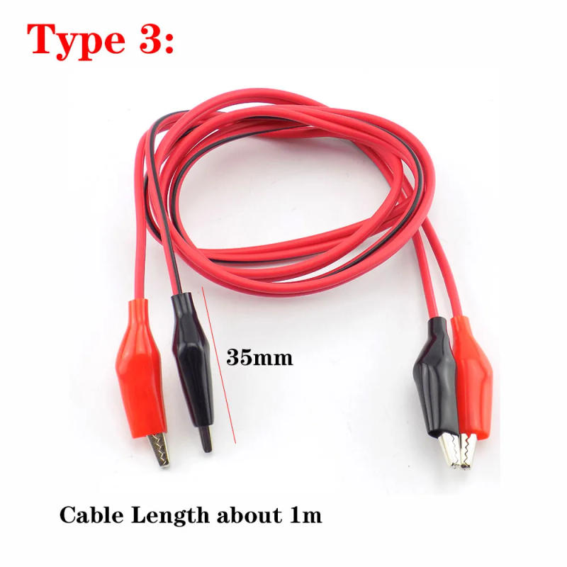 Description Picture 5 of itemAlligator Cilps to USB DC male female banana Plug Test Lead Jumper Wire Cable Jack Probe Crocodile Electric DIY Power Supply