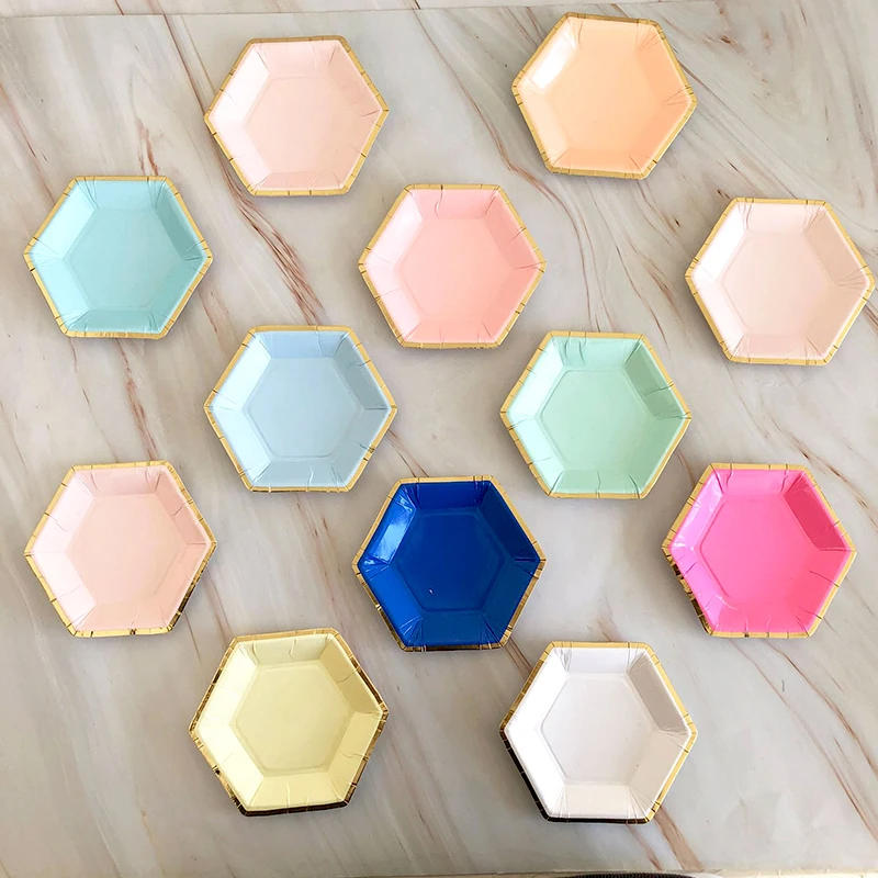 Description Picture 2 of item4inch Mini Plate Party Disposable Tableware Solid color Paper Plates Birthday Party Wedding Cake Decor Supplies Small Plates