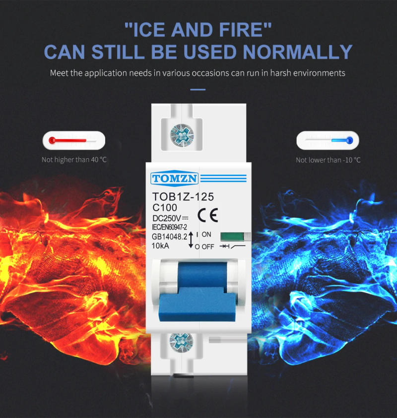 Description Picture 6 of item1P 80A 100A 125A DC MCB 250V Circuit breaker FOR PV System