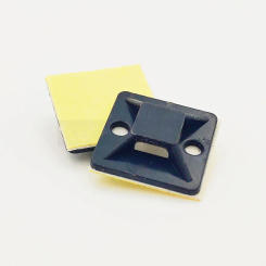 black Tie Mount Plastic Self Adhesive Cable Mounter Base Holder White glue cable positioning fixed seat 20mm*20mm 50-100pcs