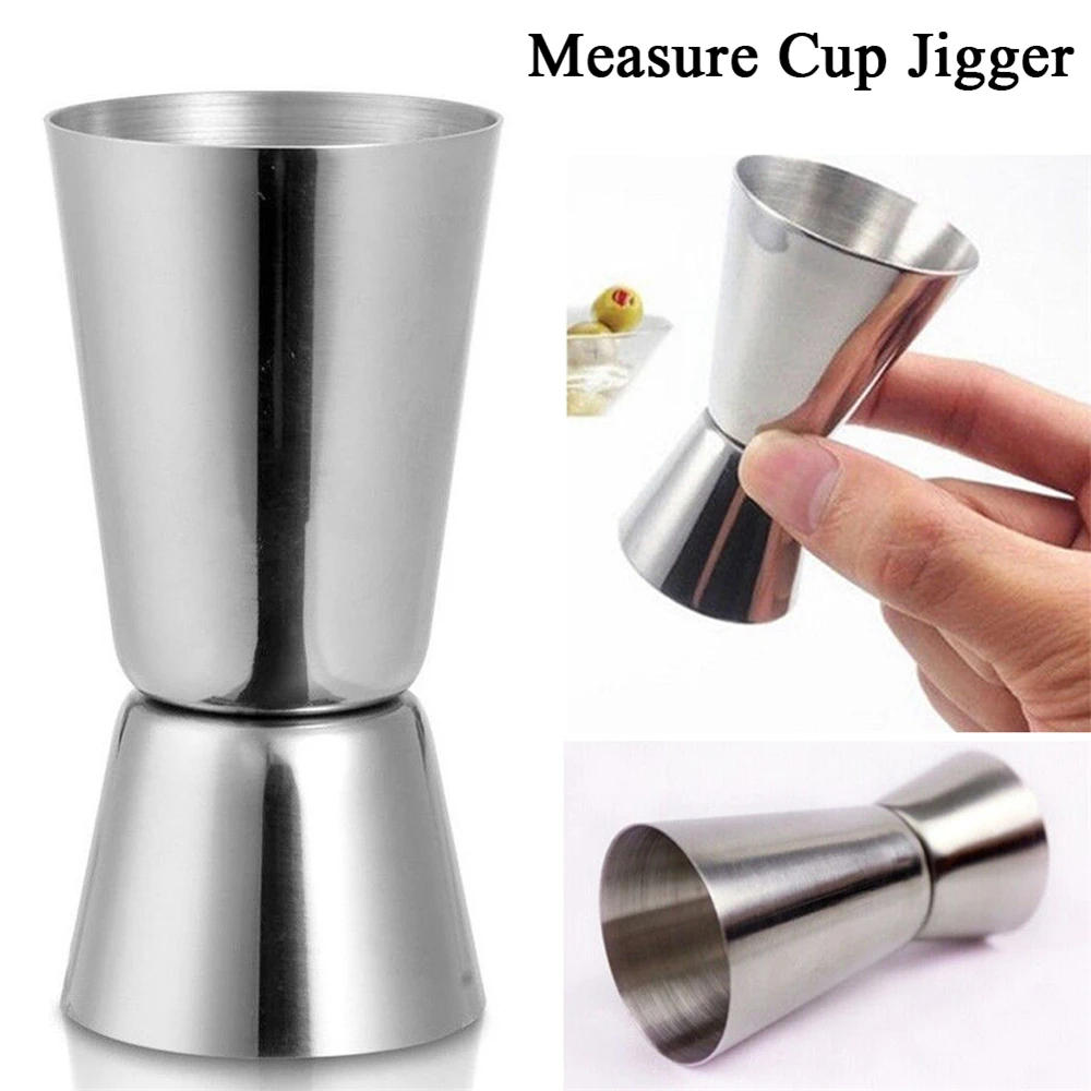 Description Picture 6 of item15/30 25/50 20/40 30/60ml Stainless Steel Measuring Cups Bar Party Wine Cocktail Shaker Dual Shot Jigger Liquid Drinks DIY Tools