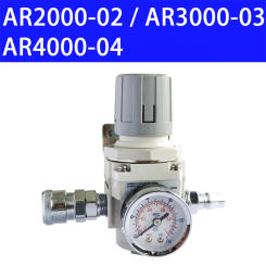 High Quality AR2000-02 AR3000-03 AR4000-04 Pneumatic Compressed Air Compressor Pressure Regulator Relief Valve 1/4" 3/8" 1/2"