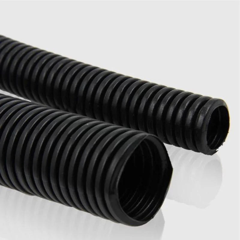 Description Picture 6 of item30M 1/4" 3/8" Protective Tube Split Wire Loom Conduit Polyethylene Black Color Insulation Corrugated Cable Sleeve Tube