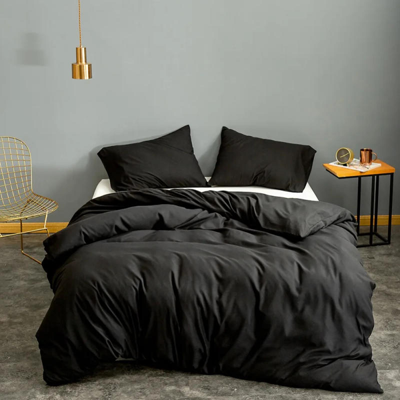 Description Picture 2 of itemBonenjoy Duvet Cover Queen Size Black Color Bedclothes Comforter Cover King edredom Microfiber Quilt Cover(pillowcase need order